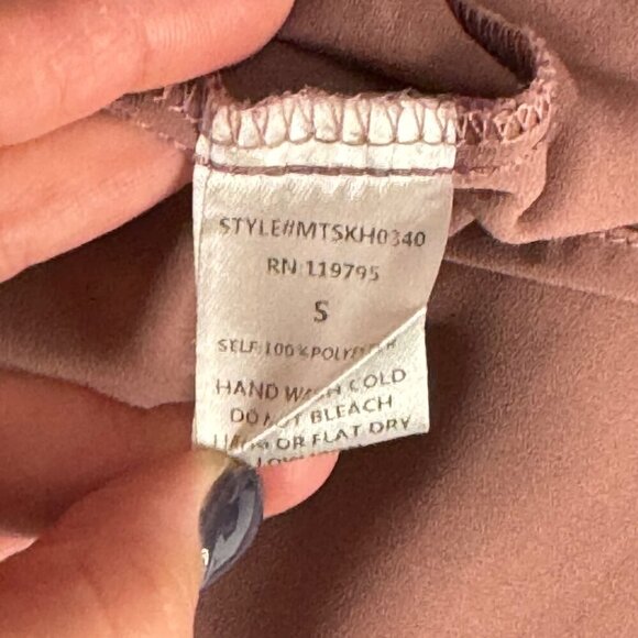 Moon Mauve Black Sleeveless Blouse Lace Insert Semi Sheer Women's Small GUC - Picture 7 of 9